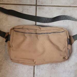 Tan Belt Bag with Adjustable Strap